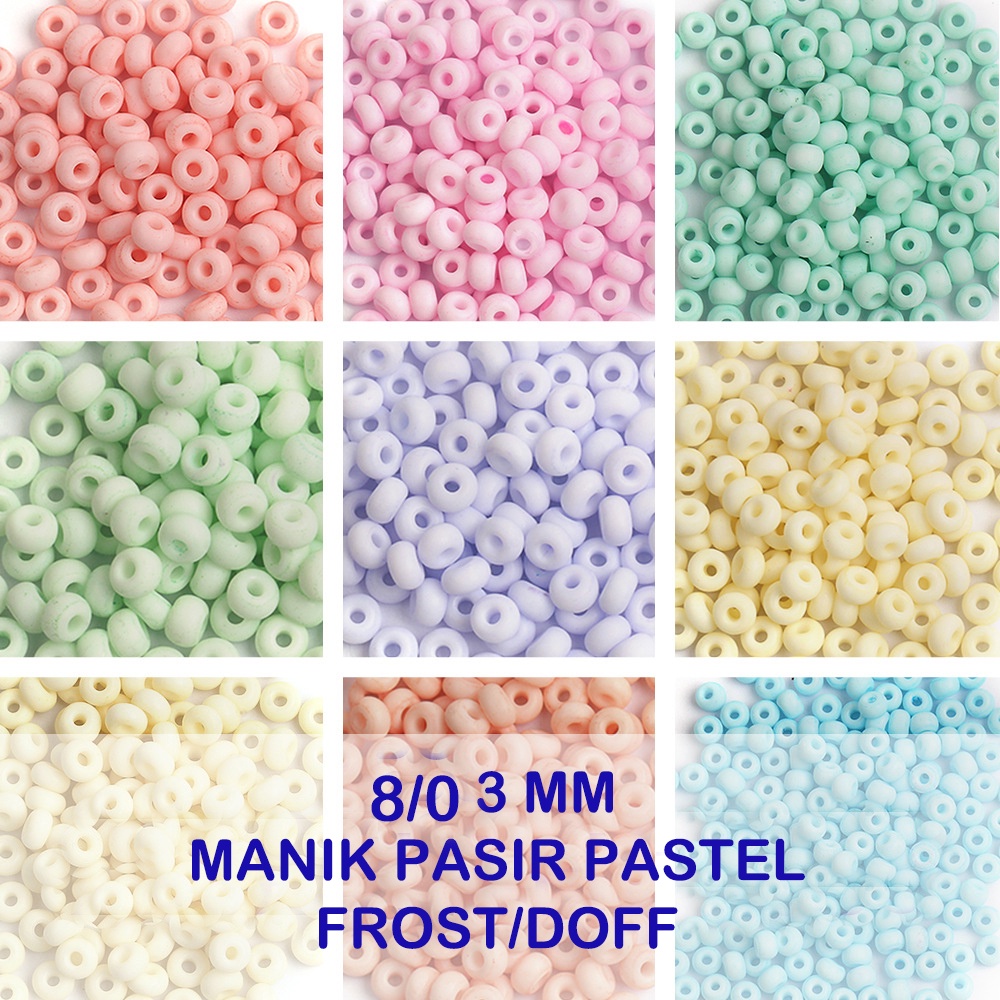 20 gr Manik Mote Pasir Semi Jepang AAA 8/0 - Seri Opaque Frost Doff