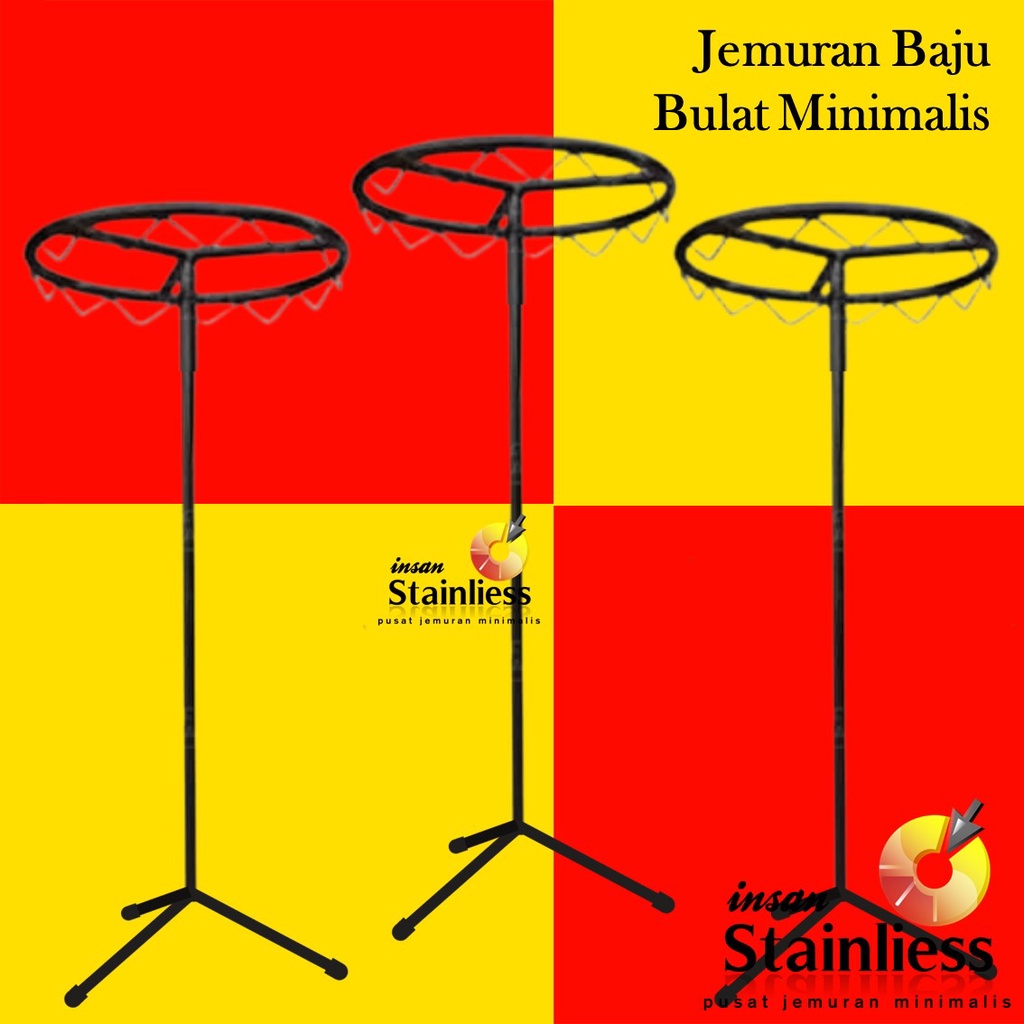 JEMURAN BAJU BESI BULAT ANTI KARAT INSAN STAINLIESS JEMURAN BAJU BESI BULAT ANTI KARAT INSAN STAINLIESS