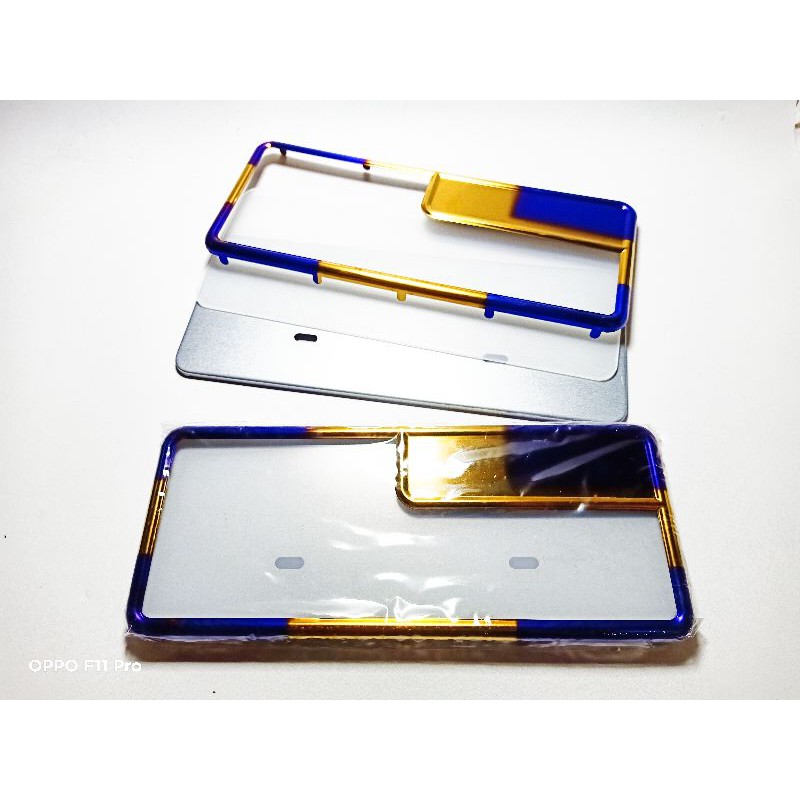 bingkai plat nomor twotone & gold tulisan Thailand 1set universal PCX, nmax, aerox, beat, Vario, Mio