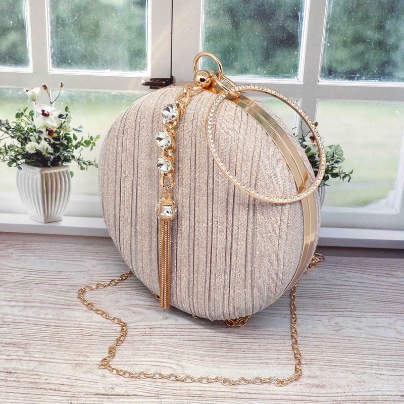 Tas pesta / tas kondangan / tas import / tas bulat / tas glitter