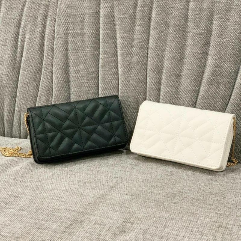 Tas Rantai | Tas Zara Putih | Tas Selempang Putih Wanita | Zz318