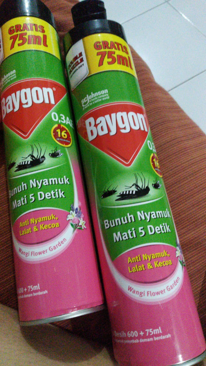 Baygon Flowers Garden Double Nozzel 600ml+75ml