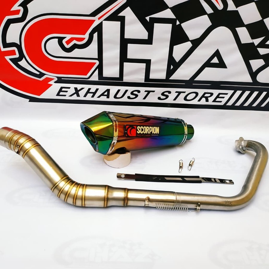 Knalpot Motor Racing Merk SCORPION Rainbow GSX R150 - Satria FU - Bandit 150 - GSX S150