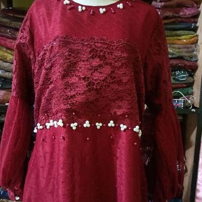 RAWNIE DRESS LENGAN BALON BAJU PESTA /RAFFINA DRESS/GAMIS BROKLAT [ALL.26Au22ᴳ]