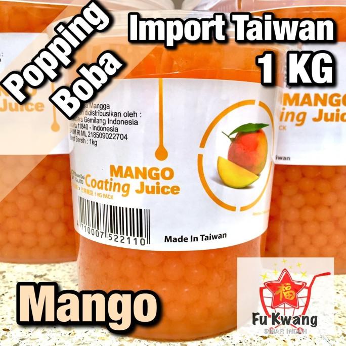 

[Khusus Gosend] Popping Boba Rasa Mango Mangga Import Taiwan 1 kg TERMURAH Kode 532