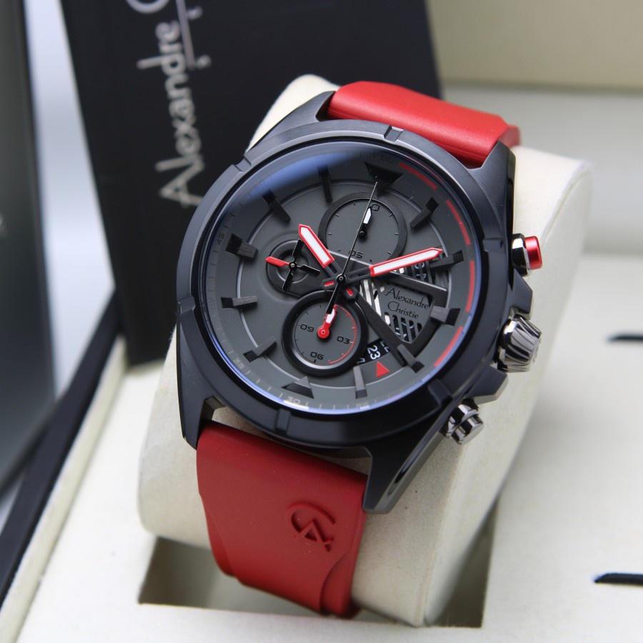 JAM TANGAN PRIA ALEXANDRE CHRISTIE AC 6592 RUBBER ORIGINAL GARANSI RESMI 1 TAHUN