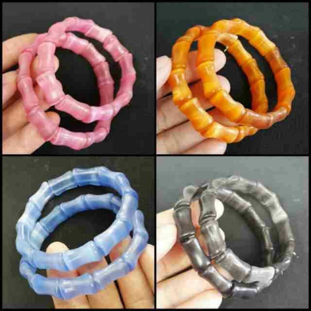 Gelang mata kucing motif tulang
