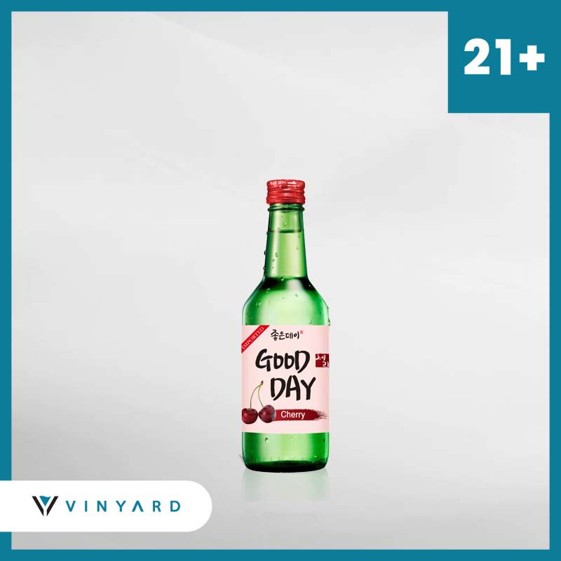 Soju Good Day Cherry 360 ml ( Original &amp; Resmi By Vinyard )