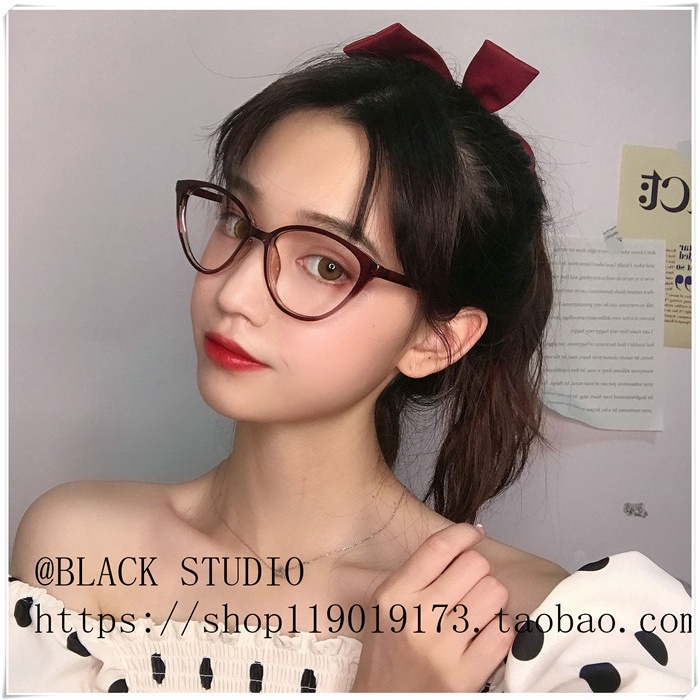 Kacamata Mata Kucing Kacamata Bluelight Model Terbaru Fashion Korea Wanita Desain Optik Kaca mata Anti Radiasi Model Mata Gaya Retro Korea Untuk Wanita