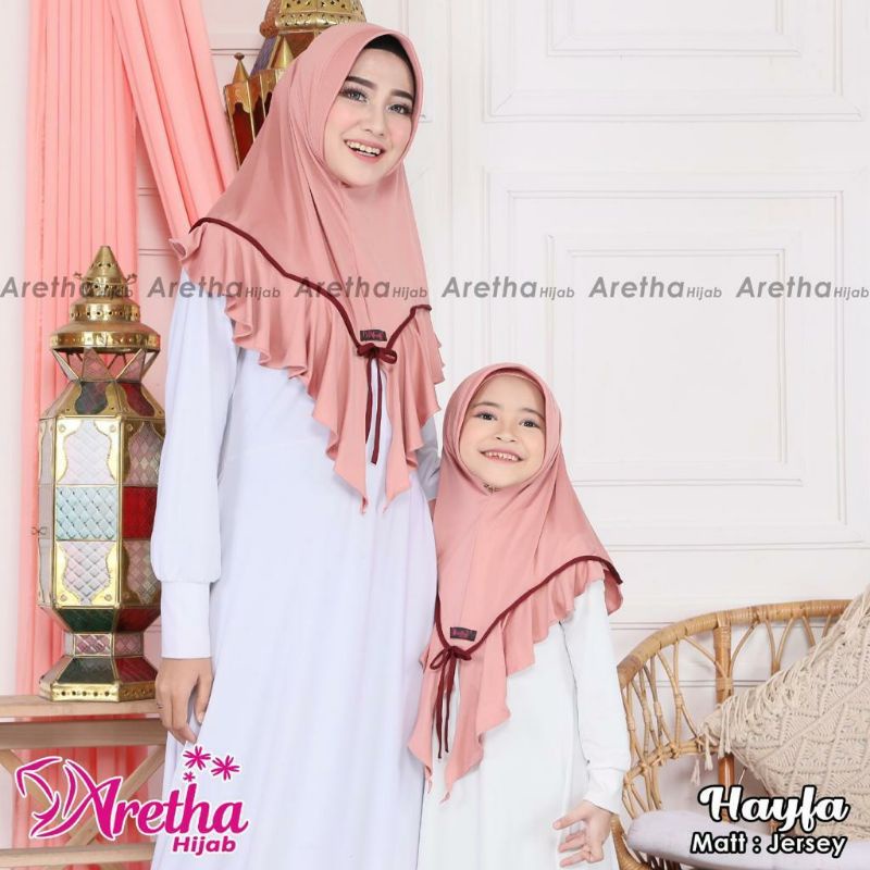 JILBAB / HIJAB  INSTAN COUPLE HAYFA ORIGINAL ARETHA
