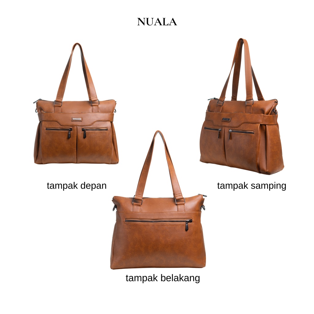 NUALA Bag by Manjua. Tas Kerja, Tas Kuliah, Muat Laptop 14 inch. Tas Laptop, Ukuran Besar.