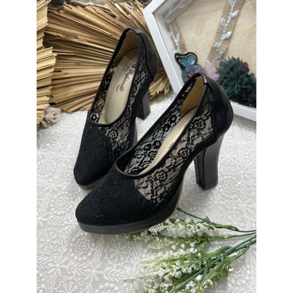 sepatu wanita Rafaizoutfit model kalia hitam tinggi 10cm tahu