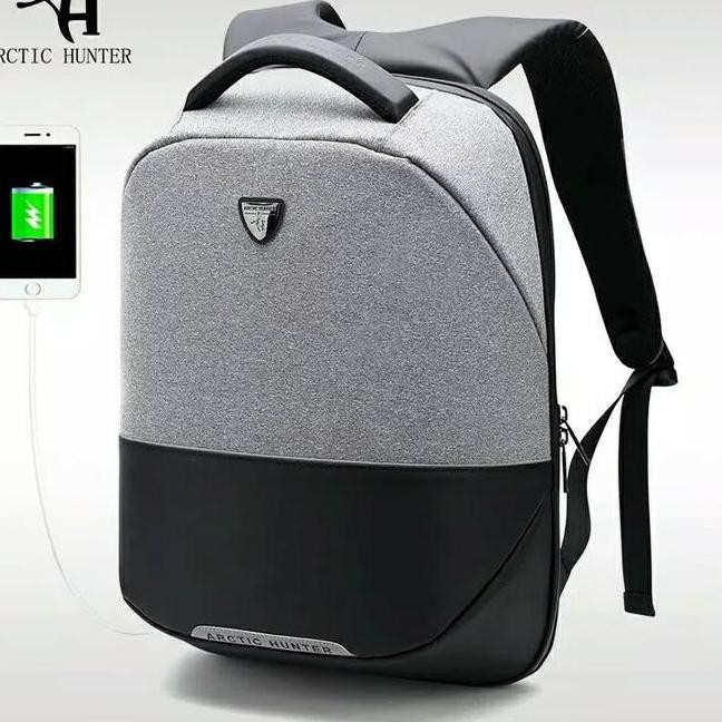 Terjamin New Murah TAS ARCTIC HUNTER ORIGINAL IMPORT QUALITY NEW WATERPROF USB ANTI THIEF - Hitam