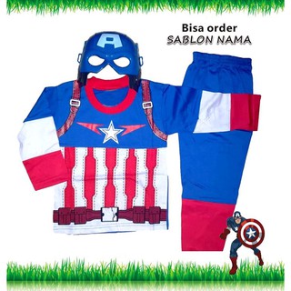 Baju Anak Stelan Kostum Captain America Kapten Baju Anak Stelan Kostum Captain America Kapten