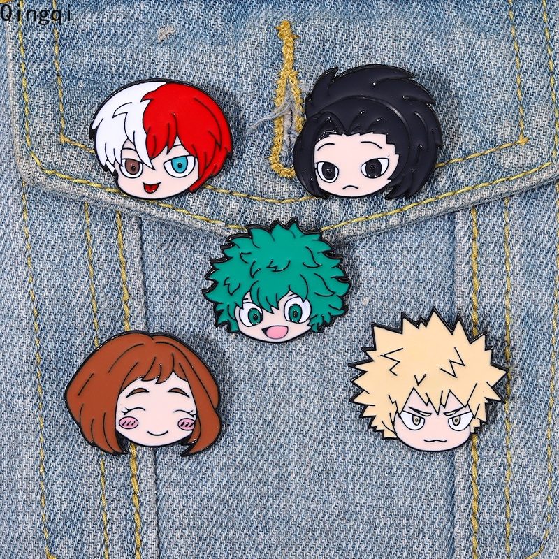 Bros Pin Enamel Desain Kartun Anime My Hero Academia Shoto Todoroki Deku Bahan Metal Untuk Fans