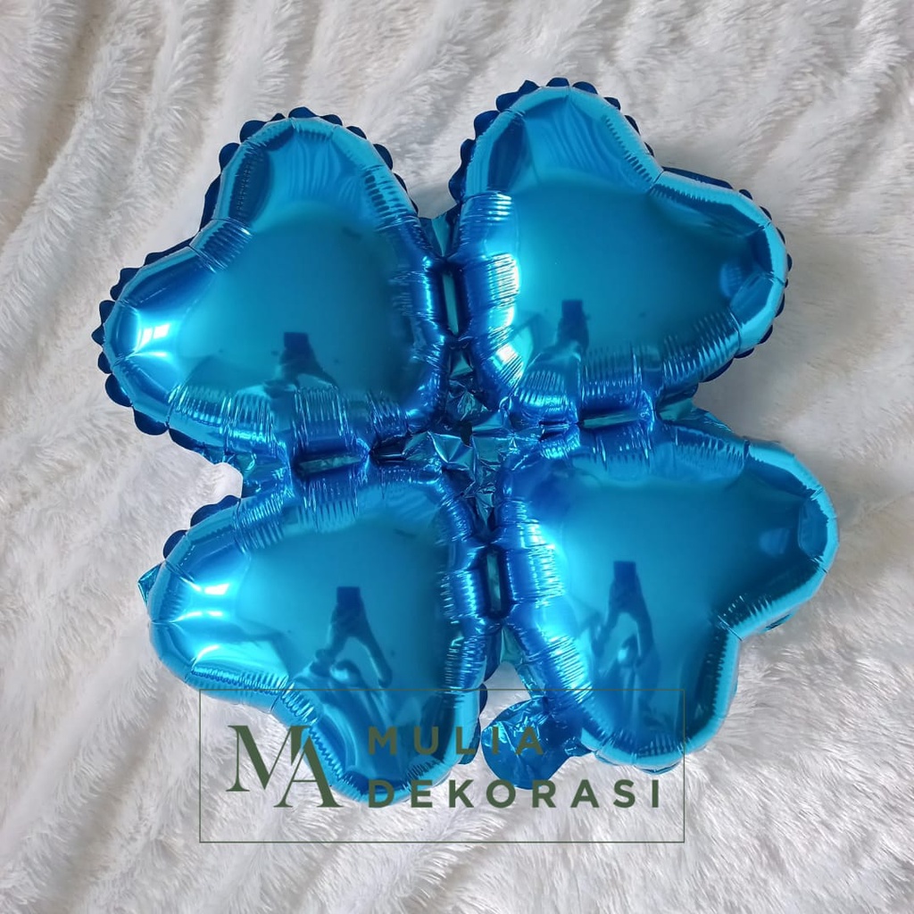 Balon Foil Clover Daun Keberuntungan Dekorasi Ulang Tahun Graduation Decoration