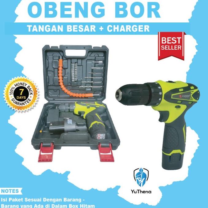 Mesin Bor Baterai Bor Cordless Drill Bor Tangan Bor Obeng Nankai