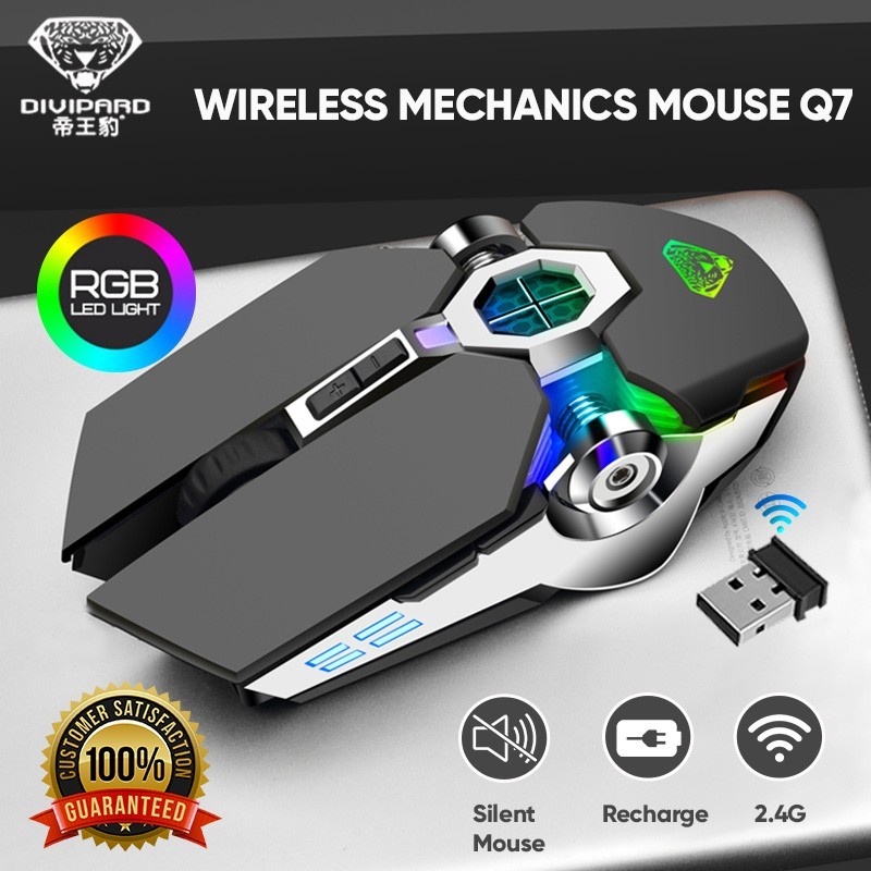 Mouse Gaming Wireless Rechargeable DIVIPARD Q7