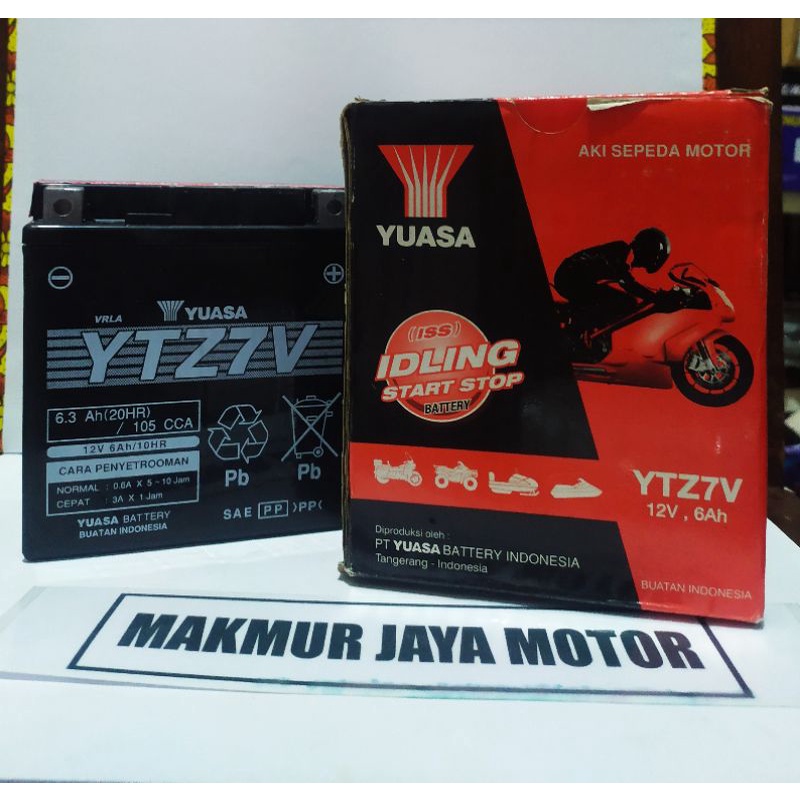 AKI KERING YTZ7V YUASA AKI MOTOR AKI KERING AKI YUASA