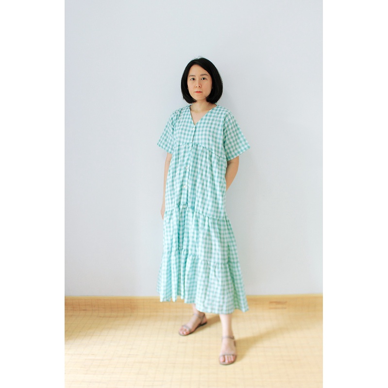 Clody Dress Tosca Dotdtails - Dress korea katun perempuan
