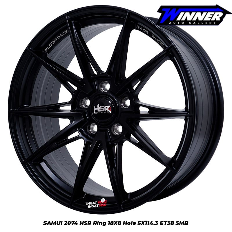 VELG MOBIL RACING RING 18 INNOVA CIVIC XPANDER BALENO - HITAM DOP