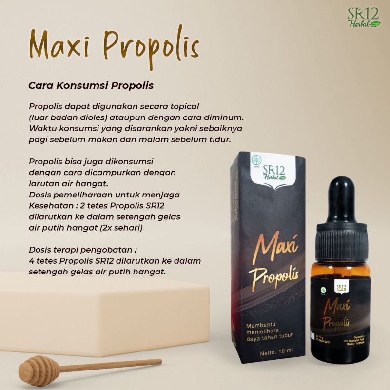 Propolis SR12 Maxi Propolis Solusi Daya Tahan Tubuh Alami Antioksidan Antibakteri BPOM