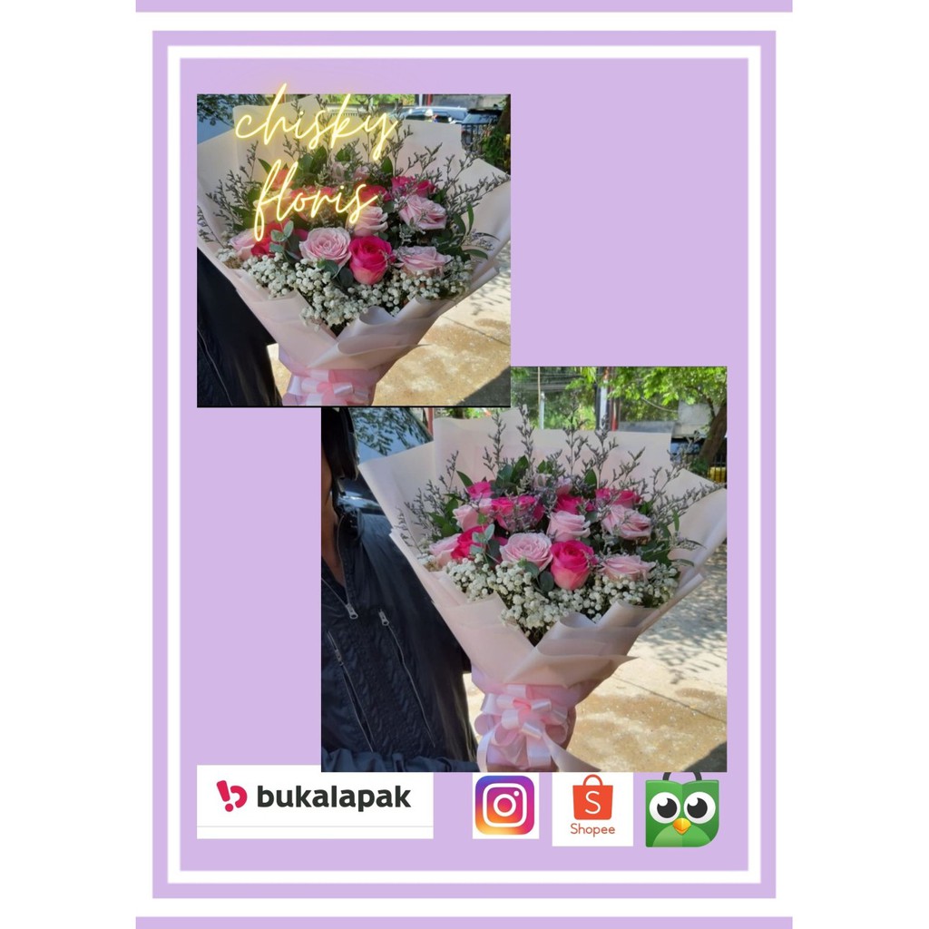 HAND BUKET BESAR BUNGA ASLI