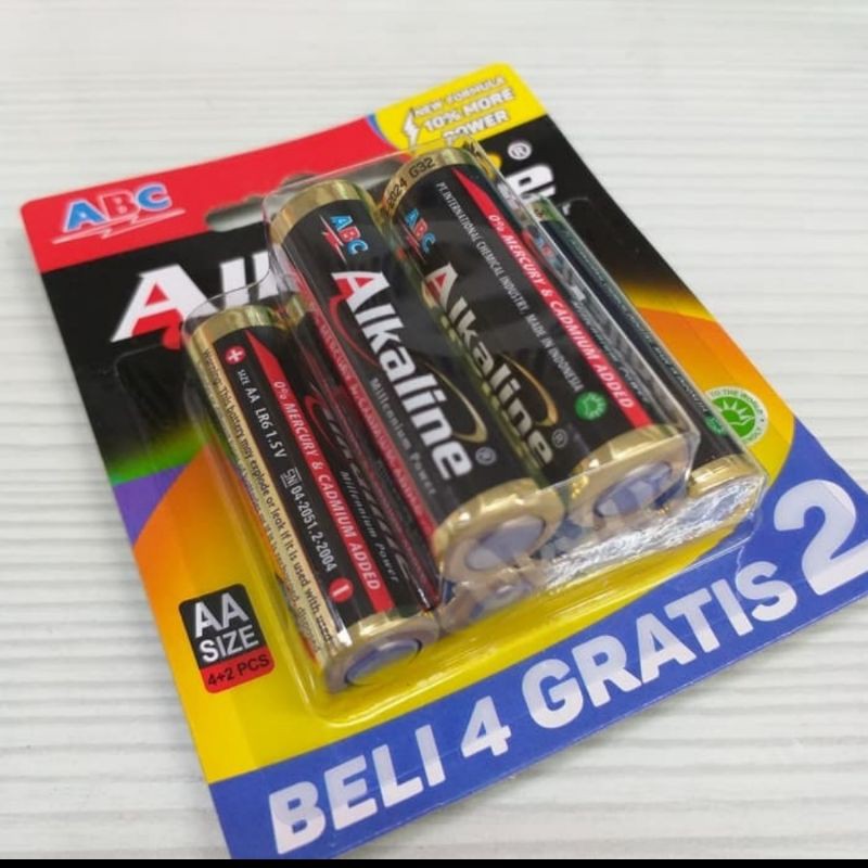 batrai alkaline AA 4+2