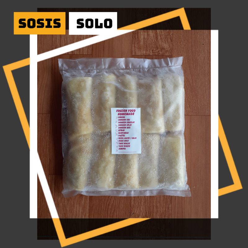 

Sosis solo frozen isi 10 pcs dengan isian daging ayam suwir