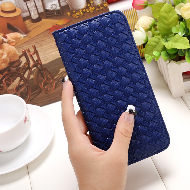 Dompet Wanita Impor Panjang Tipis ANYAM Matte Womens Batam Long Walet