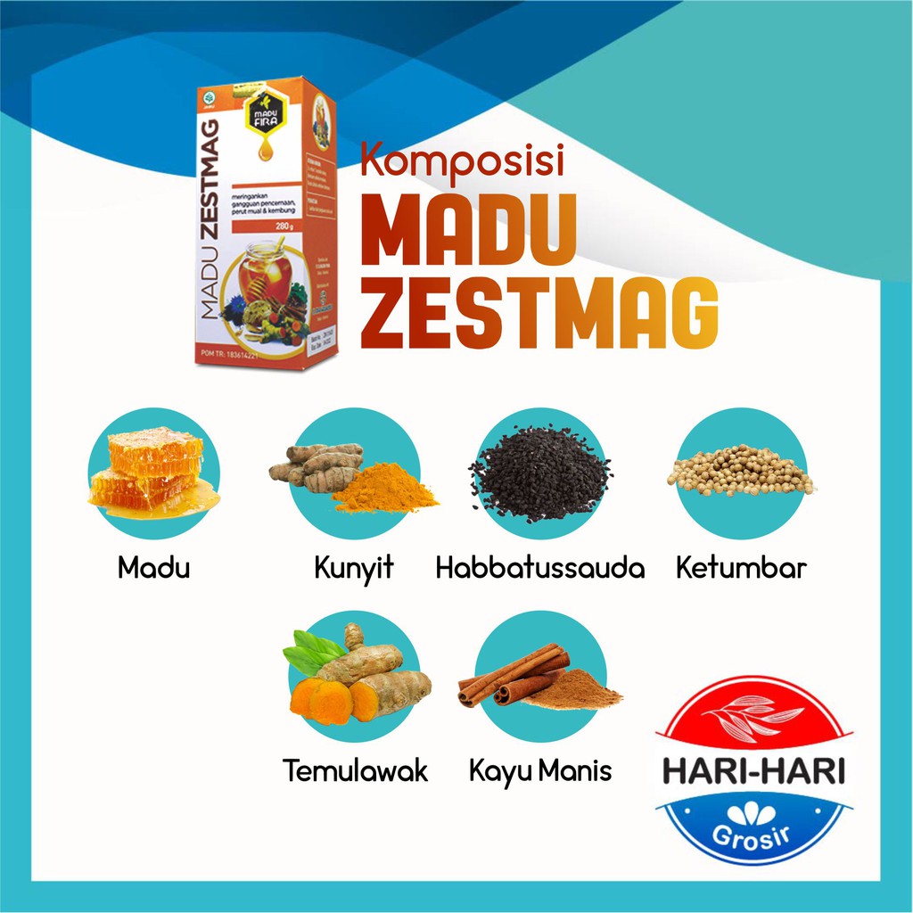 MADU ZESTMAG Madu Herbal Obat Maag Menurukan Asam Lambung Ampuh AMAN 100% HALAL ORIGINAL-3