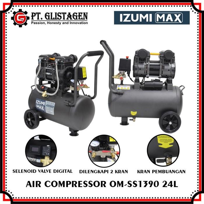 Izumi Max Om Ss1390 24L Kompresor Silent Oilless 1.75Hp Super Speed