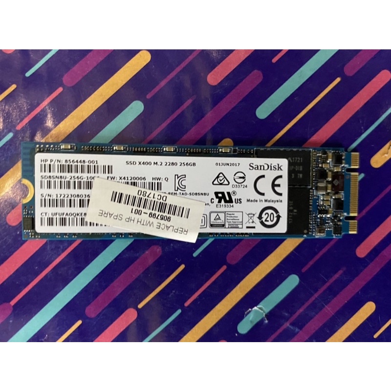 SSD M2 M.2 Sata SanDisk 256GB Second