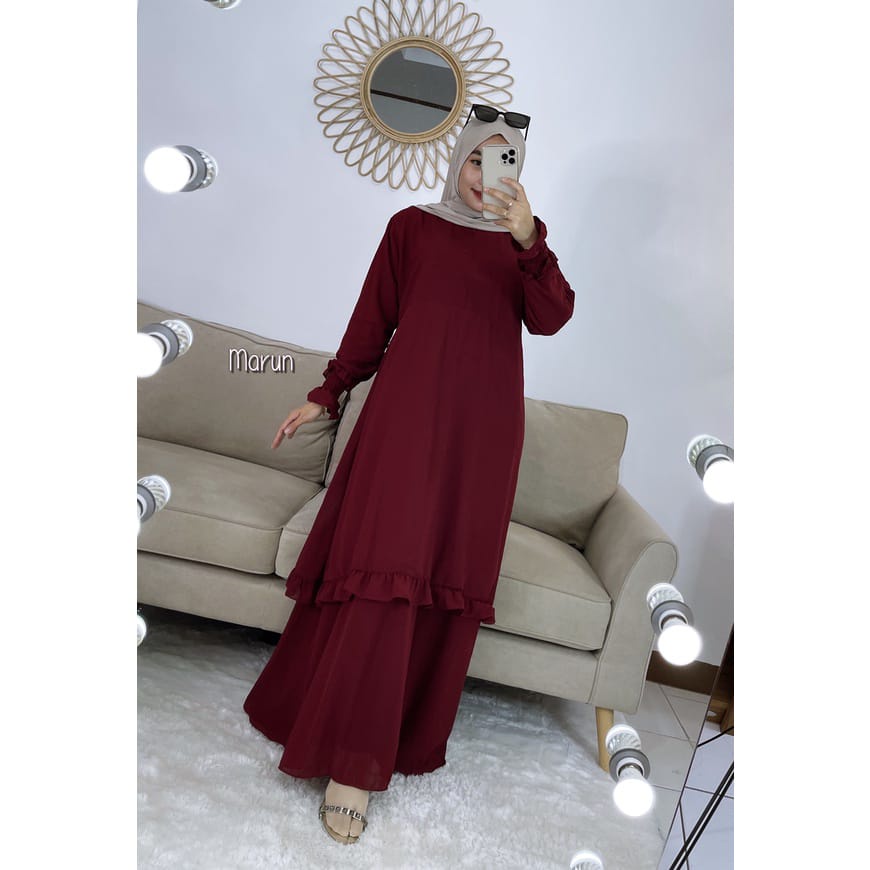 Gamis Terbaru Malaysia / GAMIS SETELAN MALAYSA MALAYSIA / GAMIS CERUTY Virall Ceruty Babydoll / COD Gamis Jumbo Elegan / gamis murah terbaru / DRESS TERBARU