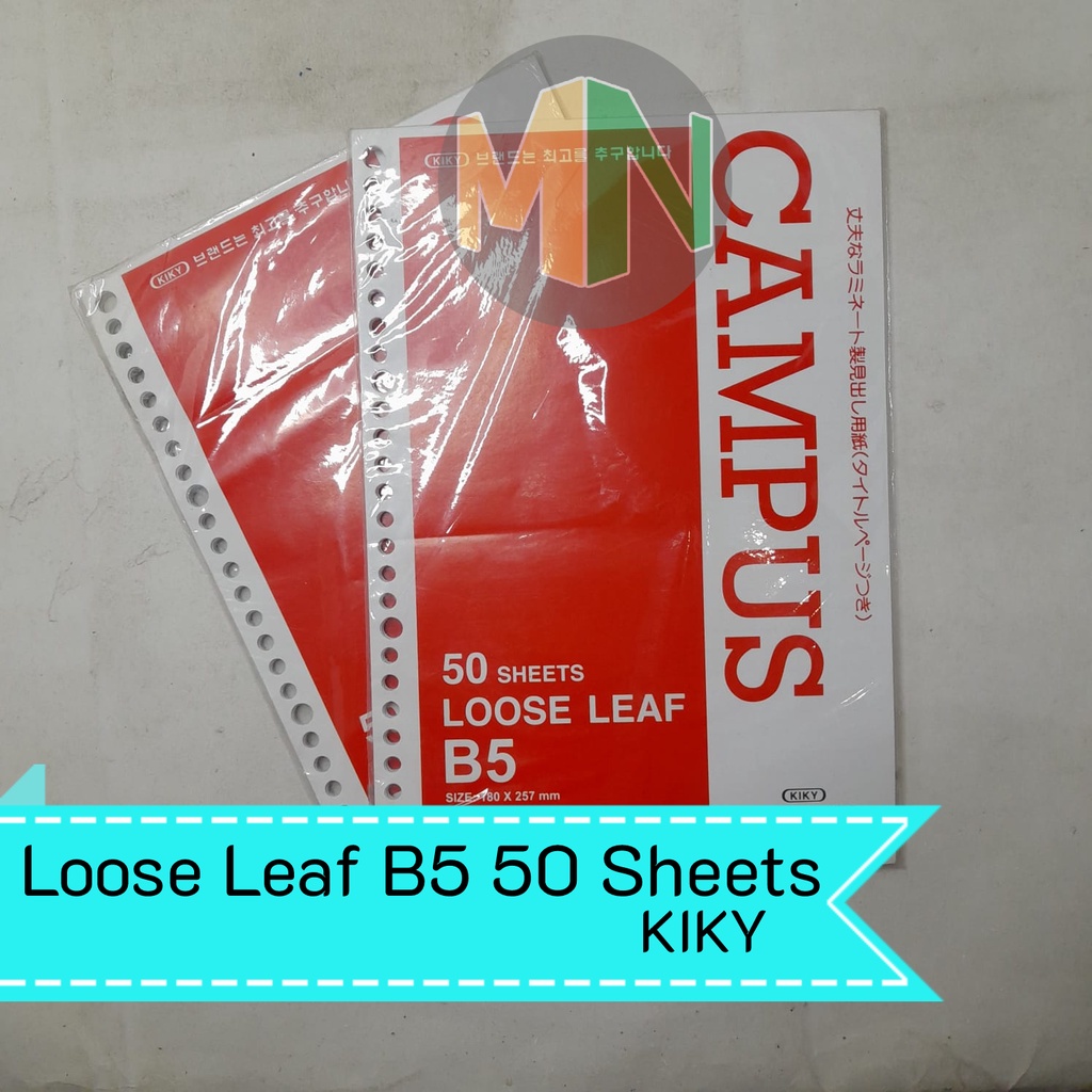 

Kertas Binder Loose Leaf KIKY Ukuran B5 50 Bergaris