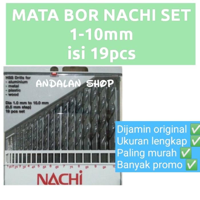 Mata Bor Nachi Set Isi 19Pcs/ Mata Bor Nachi Set