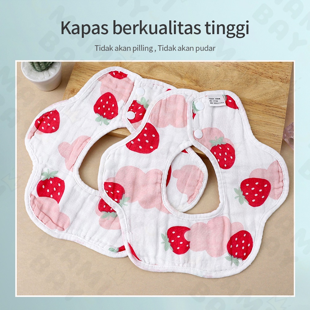 Mamibayi Sleber air liur bayi dapat diputar lembut celemek bayi