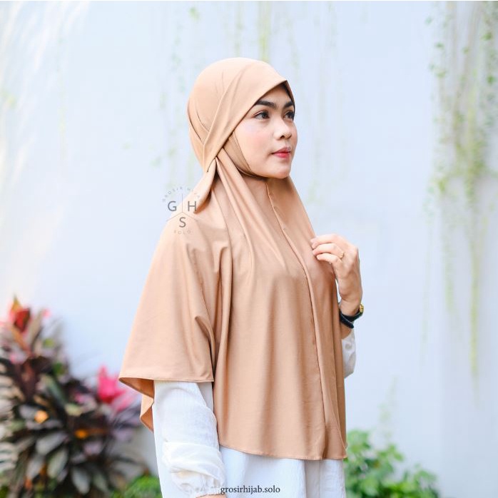 (KJI) HIJAB BERGO MADINA WANITA INSTAN JUMBO JERSEY PREMIUM