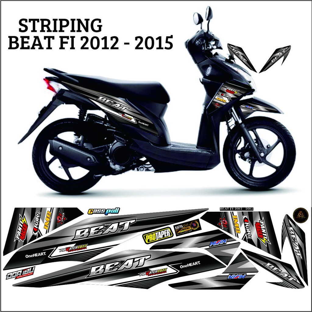 Striping Beat Fi 2013 2014 2015 Variasi Sticker Motor Stiker Skotlet Lis List Scotlite Body