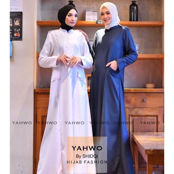 GAMIS WANITA TERBARU DAN TERLARIS/DRESS WARNA PUTIH/GAMIS UKURAN M/L/XL/YAHWO BY SHIDQI/GAMIS PUTIH BERSIH/GAMIS JUMBO YAHWO/GAMIS kode R009