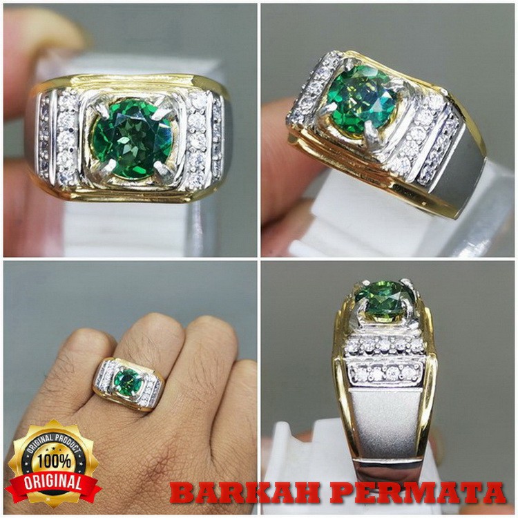 CINCIN BATU AKIK ASLI GREEN TOPAZ HIJAU NATURAL