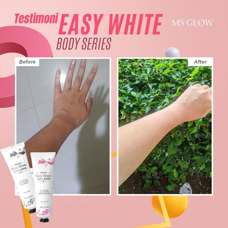 Ms Glow Body Series 2in1 Easy White Body Lotion Easy Bright Body Serum