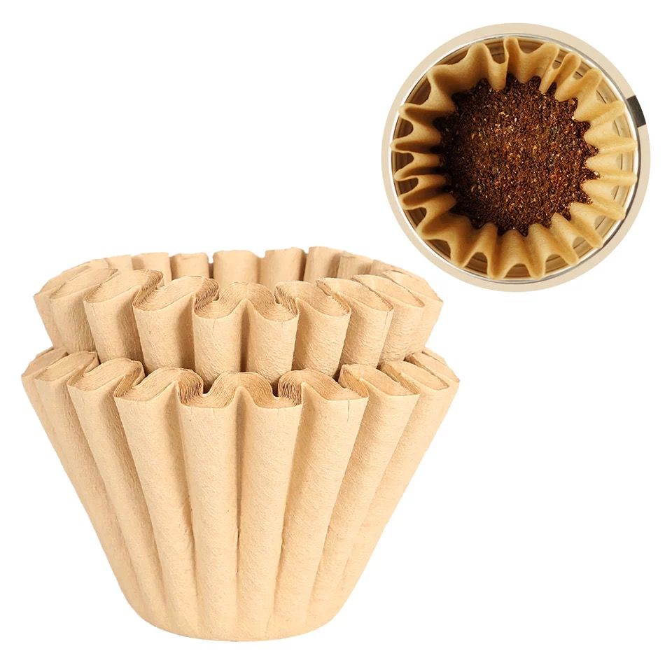 kertas saringan kopi origami 155 / origami wave coffee paper filter / coffee maker papers pour over V60 brown white 50pcs