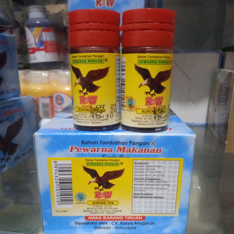 

Pewarna Makanan Kuning Tua - Rajawali 12,5 ml