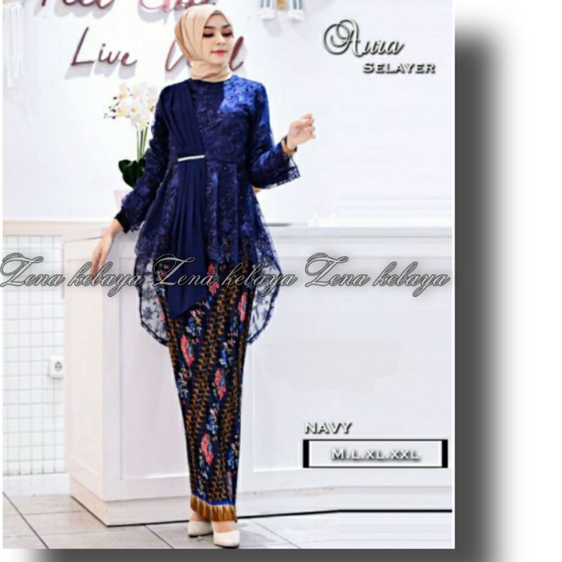 SET KEBAYA MODERN KEBAYA SELENDANG KEBAYA WISUDA MODERN KEBAYA BRUKAT TULLE