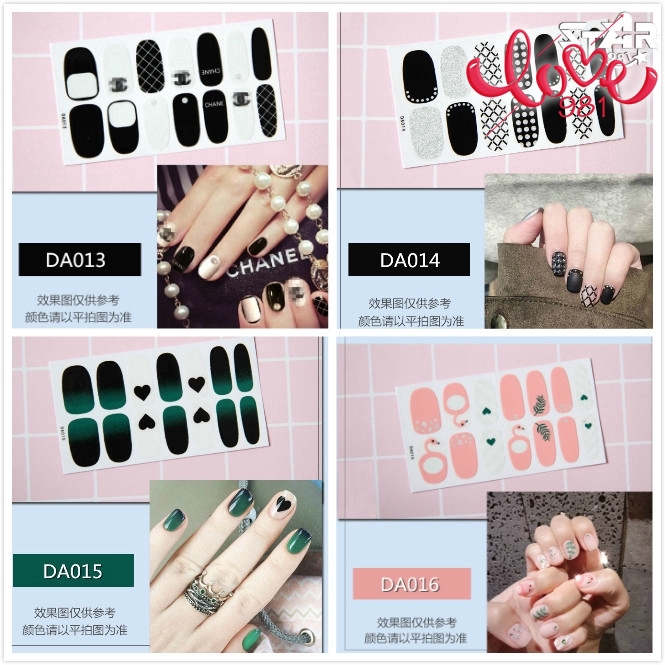 DA001-020 Stiker Kuku,3D Korea Tahan Lama Anti Air,Nail sticker,Dekorasi kuku,art,Fake nails,kuku