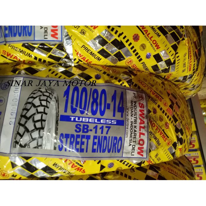 Ban Luar Swallow Enduro PC F-73 Street SB 117 100/80-14