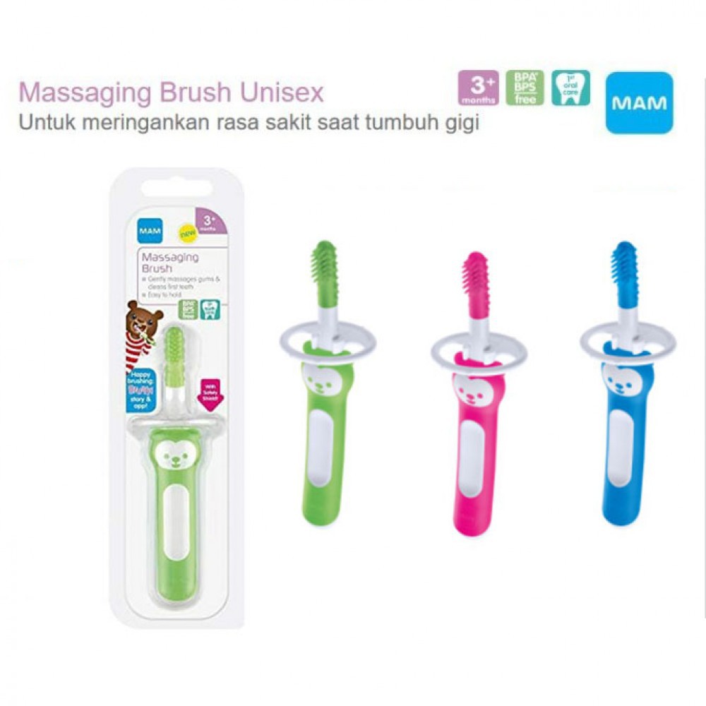 MAM Massaging Baby Tooth and Gum Brush Sikat Gigi Bayi 3m+