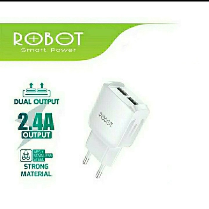 Robot RT-K6 Dual Output Adaptor Charger 2.4A Fast Charging/Batok Casan/Kepala Charger