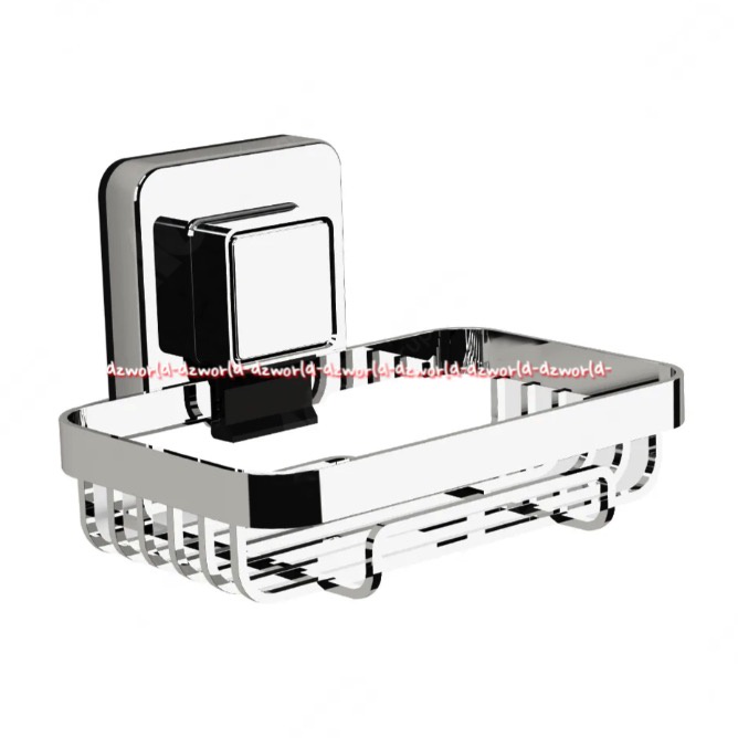 Kris Stora Pushloc Suction System Soap Basket Peralatan Kamar Mandi Tempat Sabun Mandi Batang Bahan Besi Chrome Model tempel Tanpa Baut Skrup